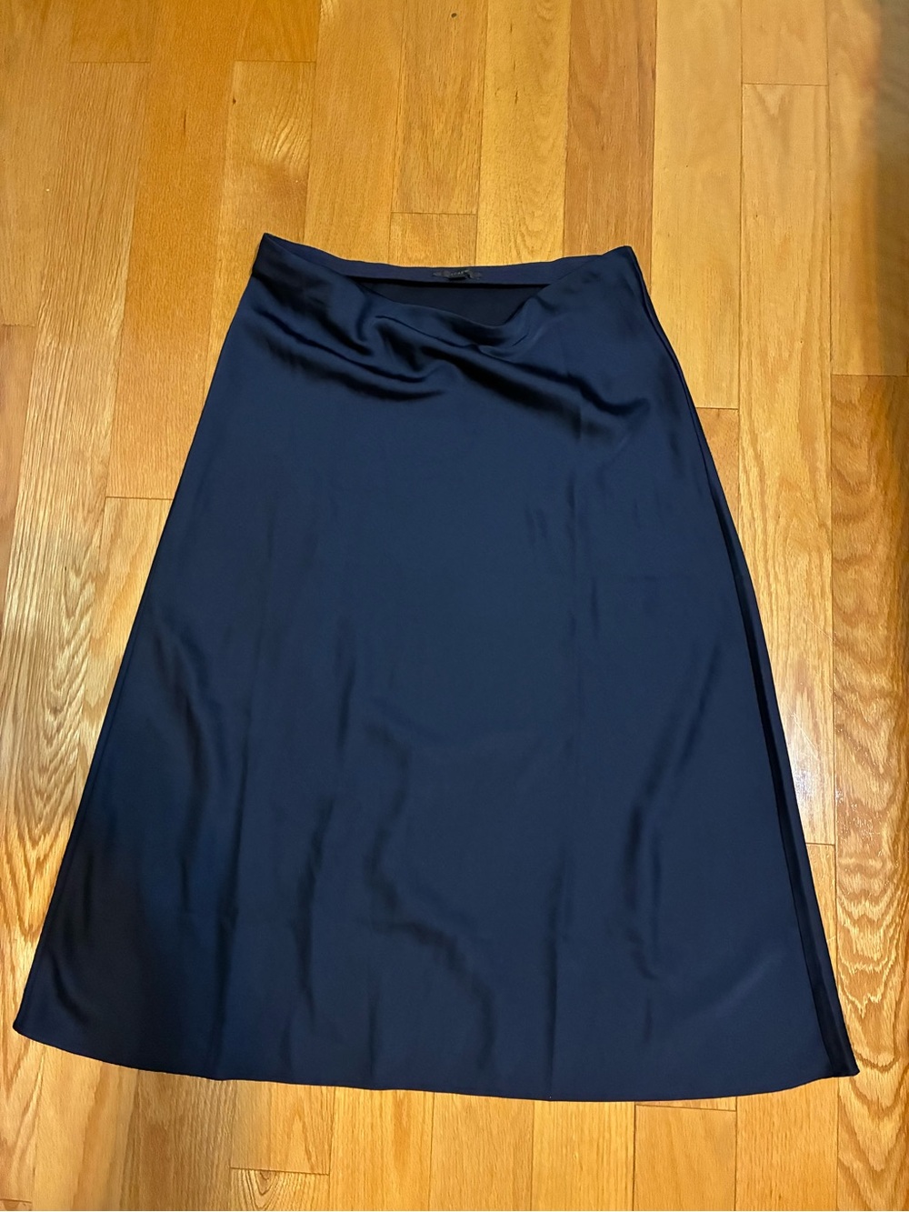 J. Crew Dark Navy Silk Skirt Small
